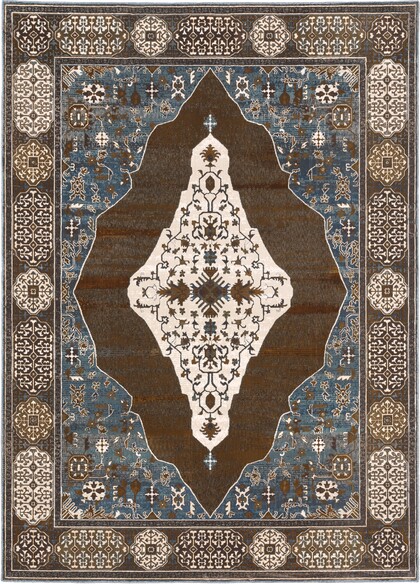 Oriental Weavers Ellington ELL06 Rust and  Blue