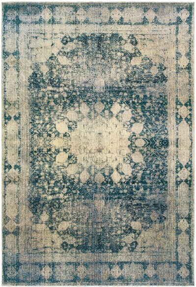 Oriental Weavers Empire 4445S Ivory and  Blue