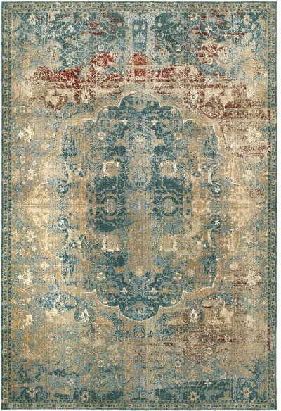 Oriental Weavers Empire 4449H Gold and  Blue