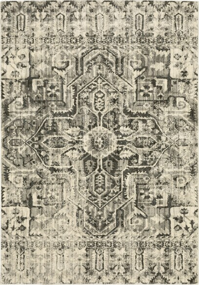 Oriental Weavers Florence 4333W Charcoal and  Ivory
