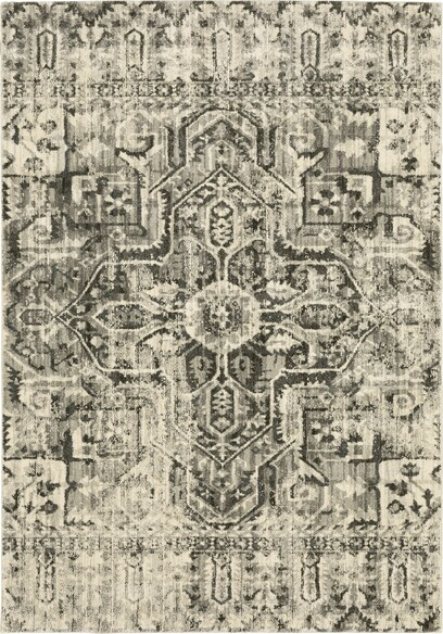 Oriental Weavers Florence 4333W Charcoal and  Ivory