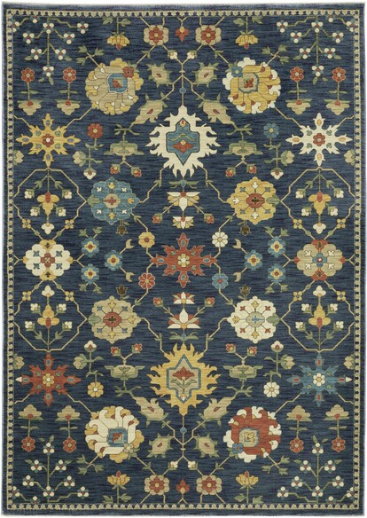 Oriental Weavers Francesca FR02L Blue and Gold