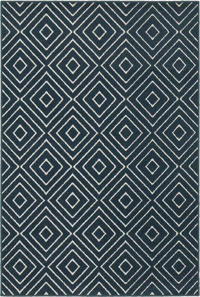 Oriental Weavers Hampton 2332B Navy and  Ivory