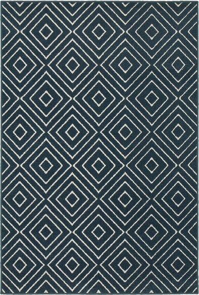 Oriental Weavers Hampton 2332B Navy and  Ivory