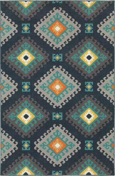 Oriental Weavers Hampton 4929B Navy and  Grey