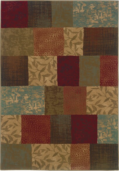 Oriental Weavers Hudson 030C1 Green and  Red