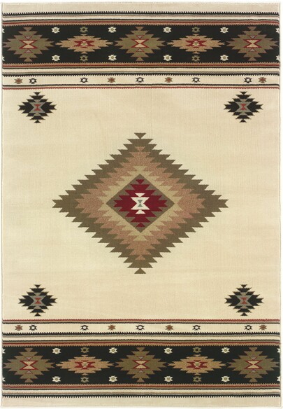 Oriental Weavers Hudson 087I1 Beige and  Green