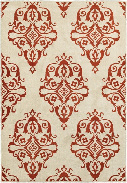 Oriental Weavers Jayden 7412D Ivory and  Rust
