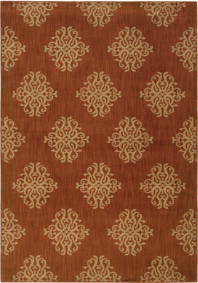 Oriental Weavers Kasbah 3835B Orange and  Beige