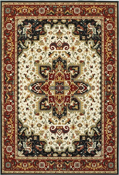 Oriental Weavers Kashan 096W1 Red and  Ivory