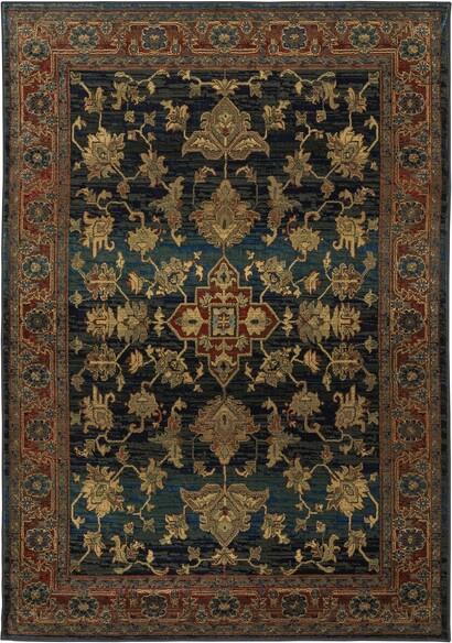 Oriental Weavers Kharma 836F4 Blue and  Red