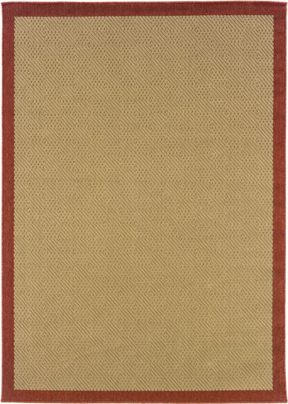 Oriental Weavers Lanai 525O8 Beige and  Red