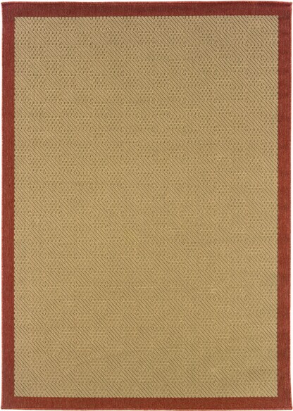 Oriental Weavers Lanai 525O8 Beige and  Red