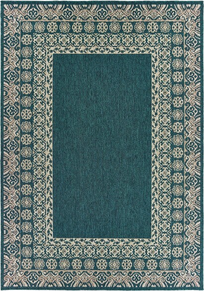 Oriental Weavers Latitude 1503B Teal and  Grey