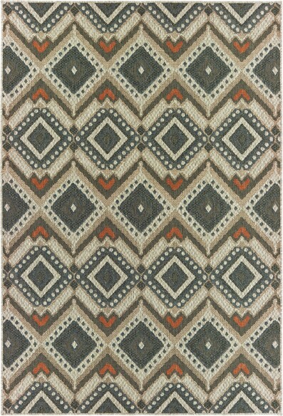 Oriental Weavers Latitude 002X3 Grey and  Orange