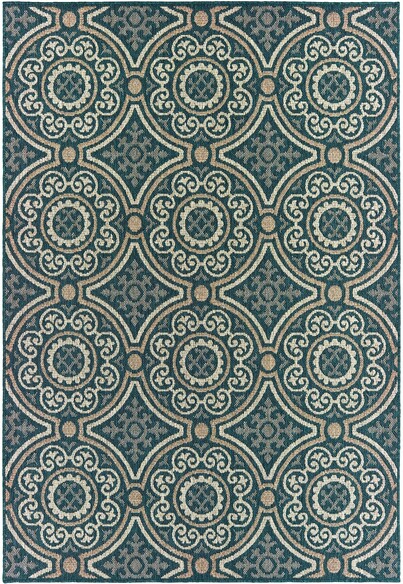 Oriental Weavers Latitude 609B3 Teal and  Grey