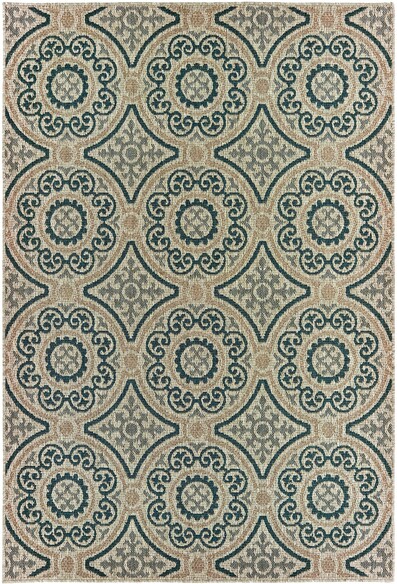 Oriental Weavers Latitude 609X3 Grey and  Teal