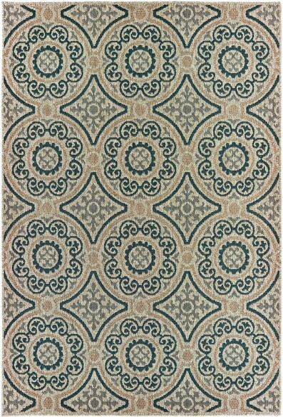 Oriental Weavers Latitude 609X3 Grey and  Teal