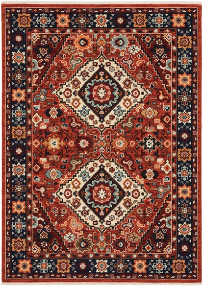 Oriental Weavers Lilihan 2061V Red and  Blue
