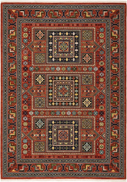 Oriental Weavers Lilihan 002C6 Red and  Multi