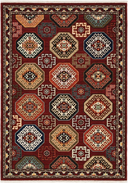 Oriental Weavers Lilihan 091R6 Red and  Multi