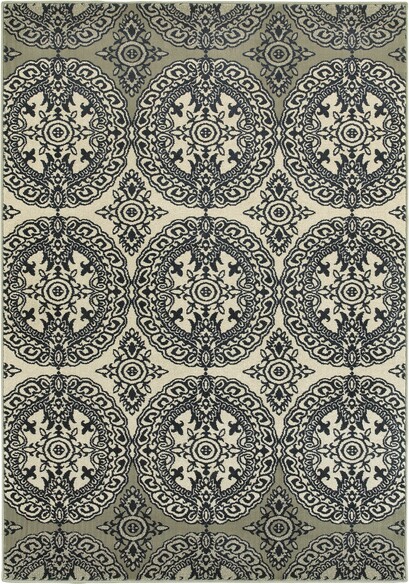 Oriental Weavers Linden 7818A Navy and  Ivory