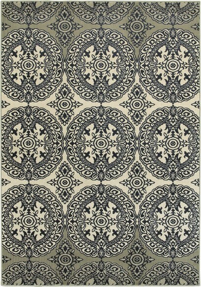 Oriental Weavers Linden 7818A Navy and  Ivory