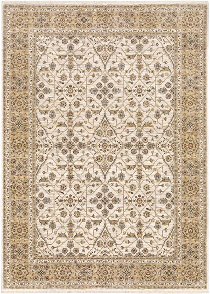 Oriental Weavers Maharaja 001J1 Ivory and  Gold