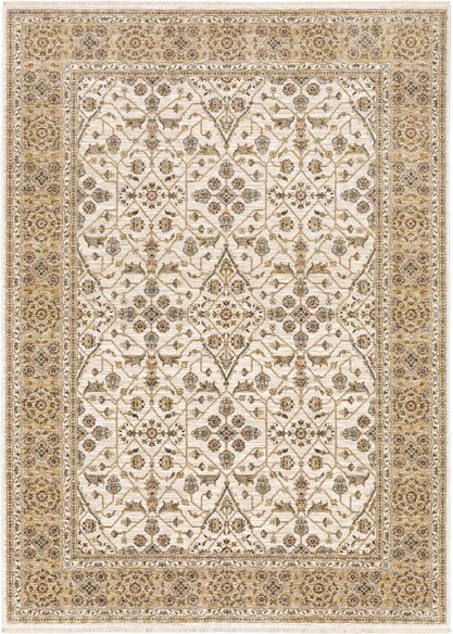 Oriental Weavers Maharaja 001J1 Ivory and  Gold