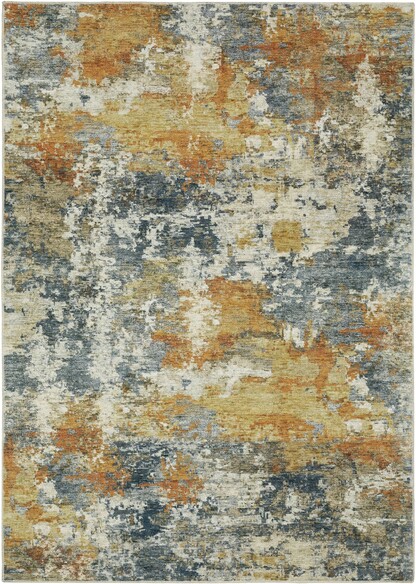 Oriental Weavers Malibu MAL05 Orange and  Blue