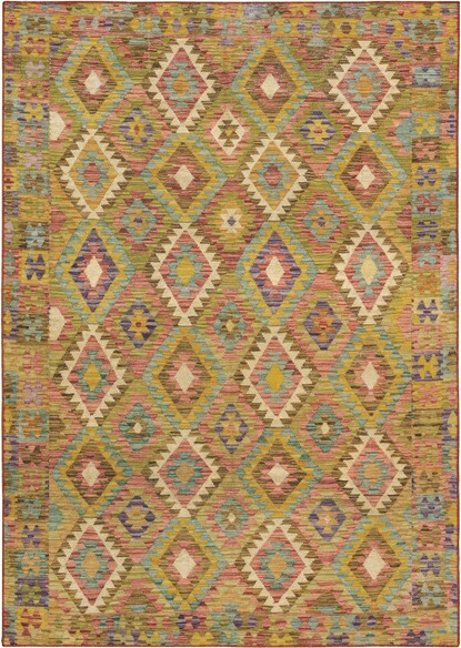 Oriental Weavers Malibu MAL07 Gold and  Multi