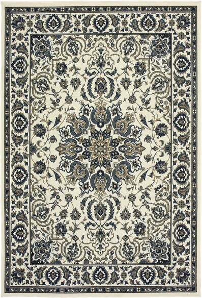 Oriental Weavers Marina 1248W Ivory and  Navy