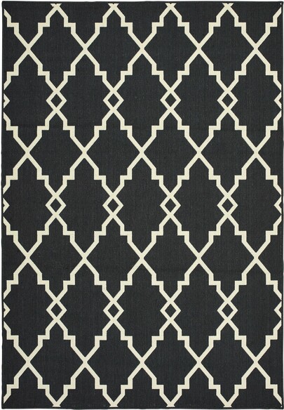 Oriental Weavers Marina 7763K Black and  Ivory
