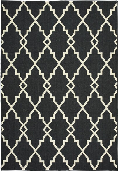 Oriental Weavers Marina 7763K Black and  Ivory