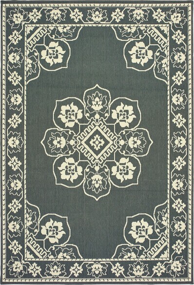 Oriental Weavers Marina 7764E Grey and  Ivory