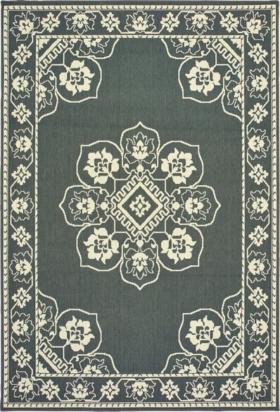 Oriental Weavers Marina 7764E Grey and  Ivory