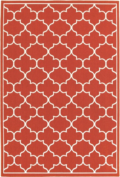 Oriental Weavers Meridian 1295R Red and  Ivory