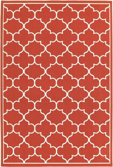 Oriental Weavers Meridian 1295R Red and  Ivory