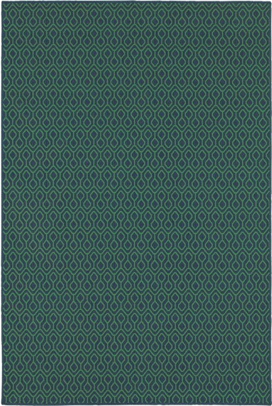 Oriental Weavers Meridian 1634Q Navy and  Green