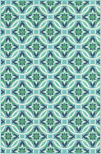 Oriental Weavers Meridian 5868L Blue and  Green