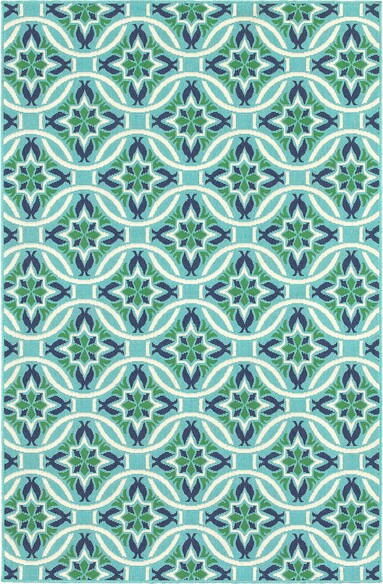 Oriental Weavers Meridian 5868L Blue and  Green