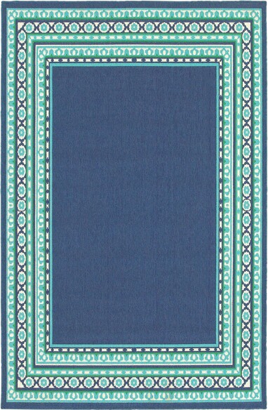 Oriental Weavers Meridian 9650B Navy and  Green