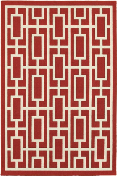 Oriental Weavers Meridian 9754R Red and  Ivory