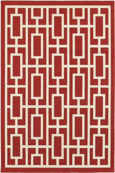 Oriental Weavers Meridian 9754R Red and  Ivory
