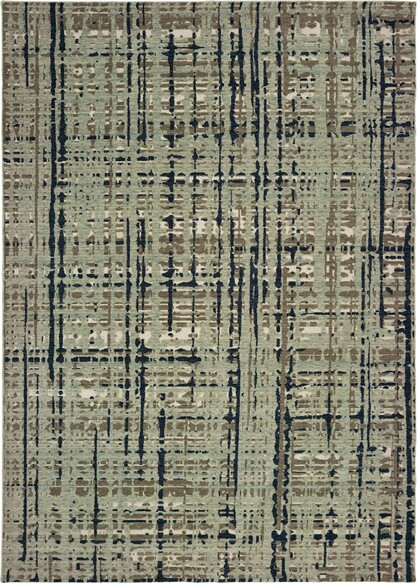 Oriental Weavers Montage 8020B Blue and  Tan