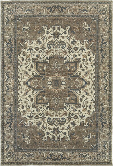 Oriental Weavers Pasha 5991D Ivory and  Grey