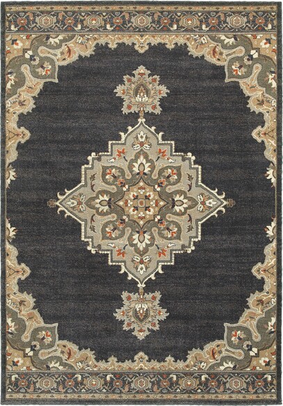 Oriental Weavers Pasha 072E2 Blue and  Grey