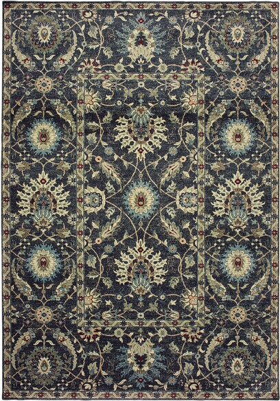 Oriental Weavers Raleigh 022K5 Navy and  Ivory