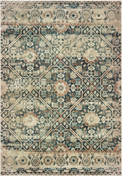 Oriental Weavers Raleigh 4925L Blue and  Ivory