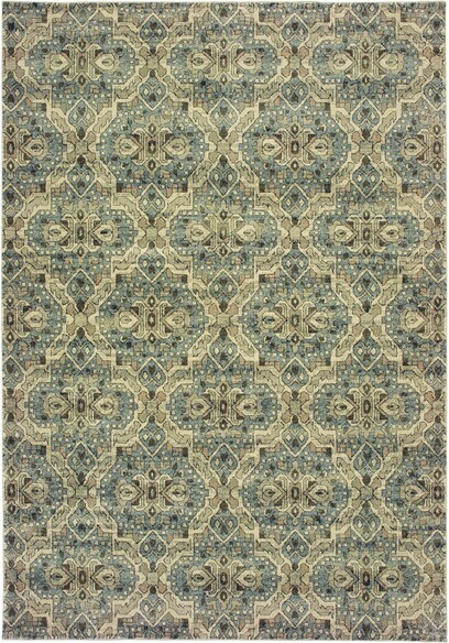 Oriental Weavers Raleigh 4927L Ivory and  Blue